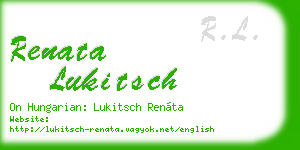 renata lukitsch business card